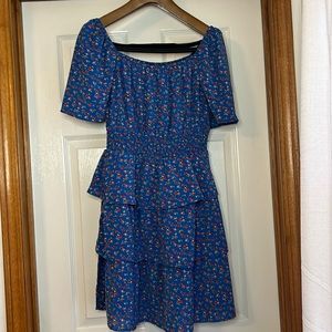 Blue floral dress. New